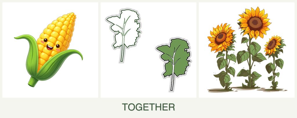 Can you plant corn, kale and sunflowers together?