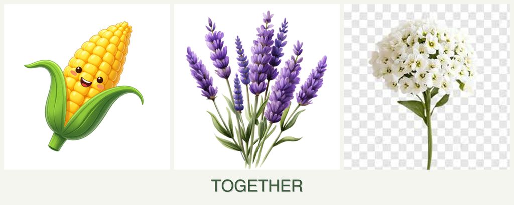 Can you plant corn, lavender and alyssum together?