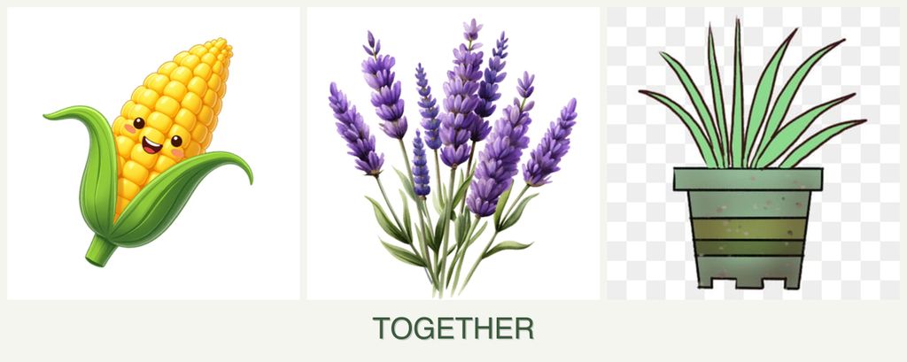 Can you plant corn, lavender and lemongrass together?