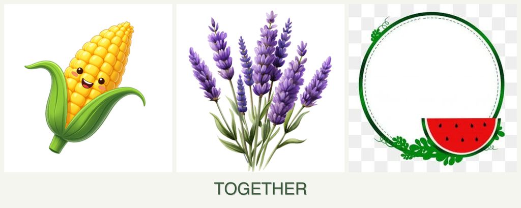 Can you plant corn, lavender and watermelons together?