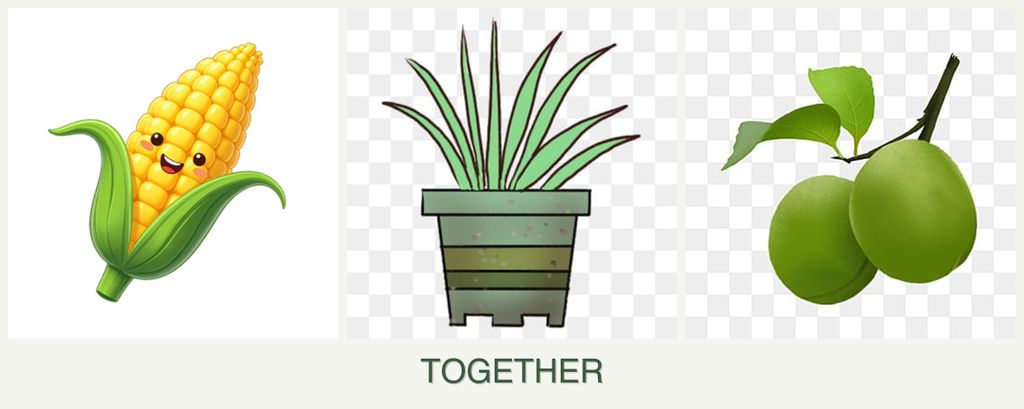 Can you plant corn, lemongrass and plums together?