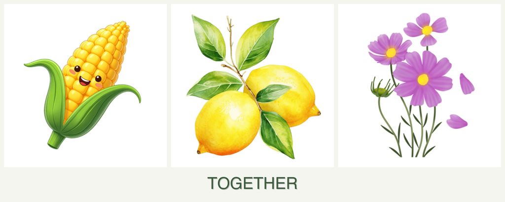 Can you plant corn, lemons and cosmos together?