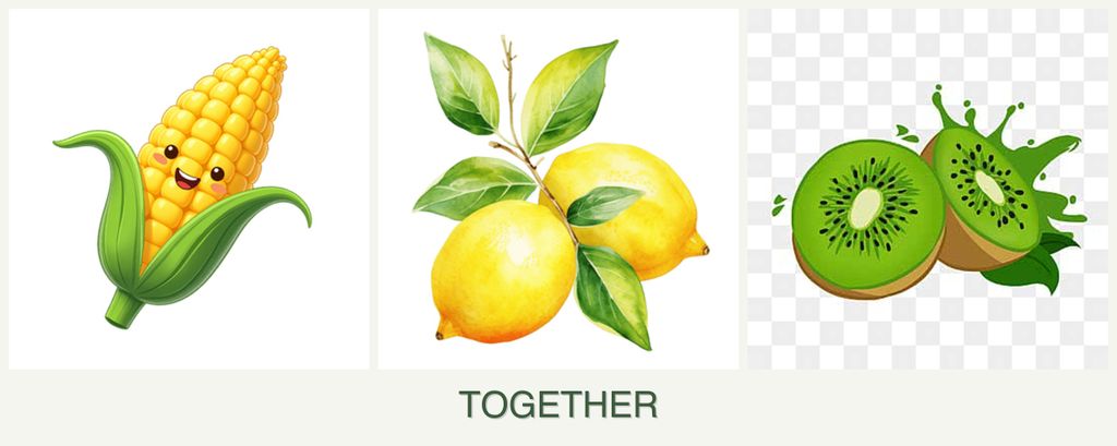 Can you plant corn, lemons and kiwi together?