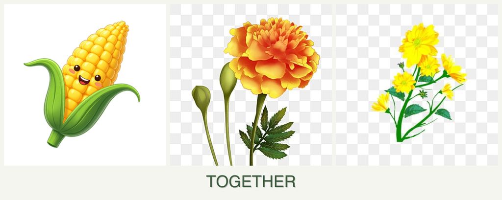 Can you plant corn, marigolds and calendula together?