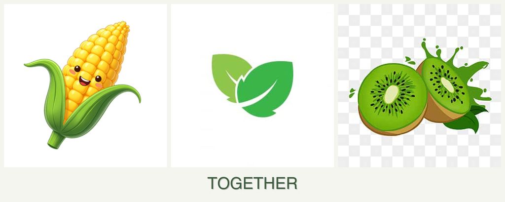 Can you plant corn, mint and kiwi together?