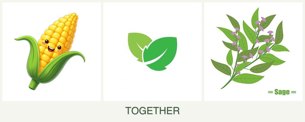 Can you plant corn, mint and sage together?