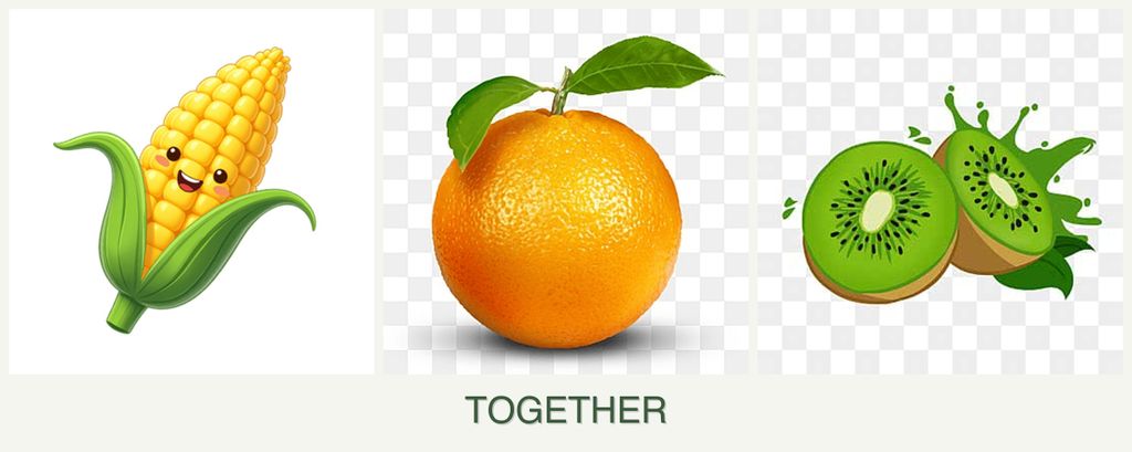 Can you plant corn, oranges and kiwi together?