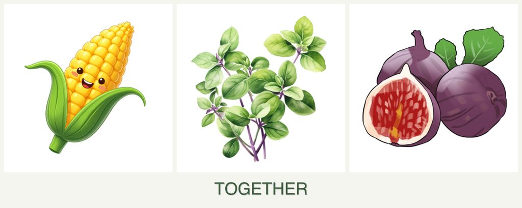 Can you plant corn, oregano and figs together?