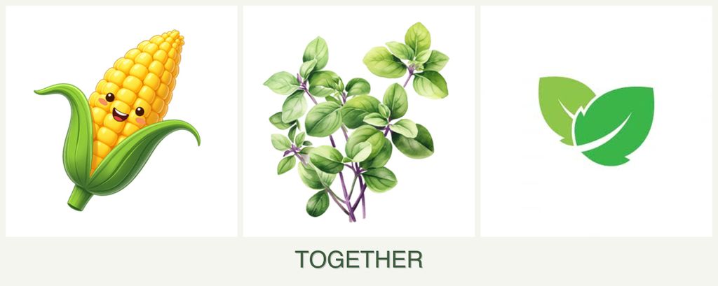 Can you plant corn, oregano and mint together?