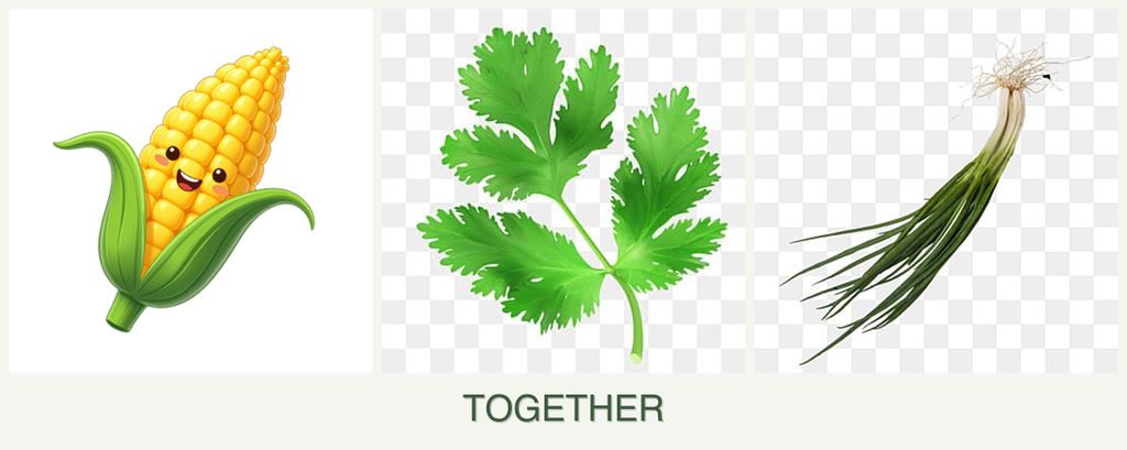 Can you plant corn, parsley and chives together?