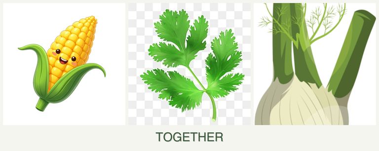 Can you plant corn, parsley and fennel together?