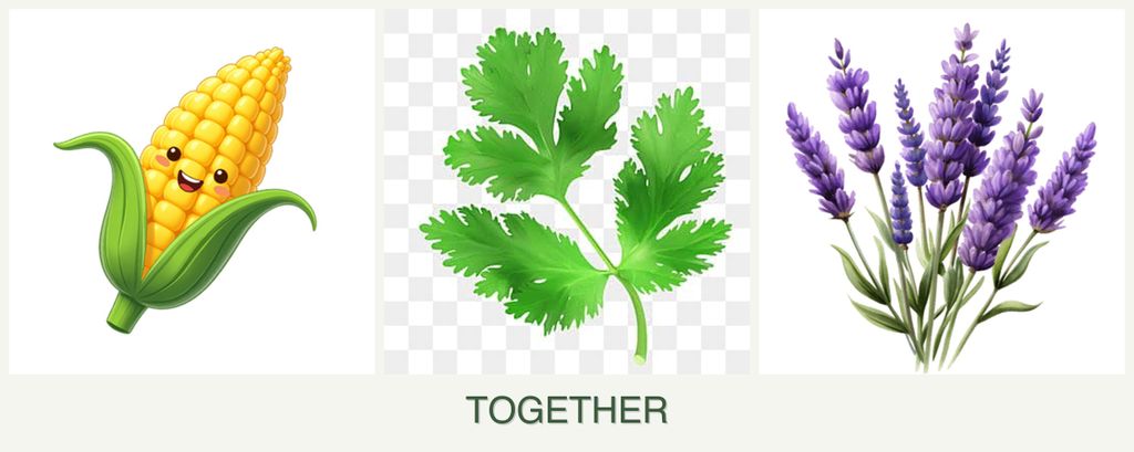 Can you plant corn, parsley and lavender together?