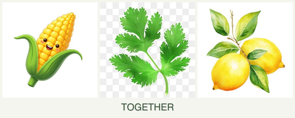 Can you plant corn, parsley and lemons together?