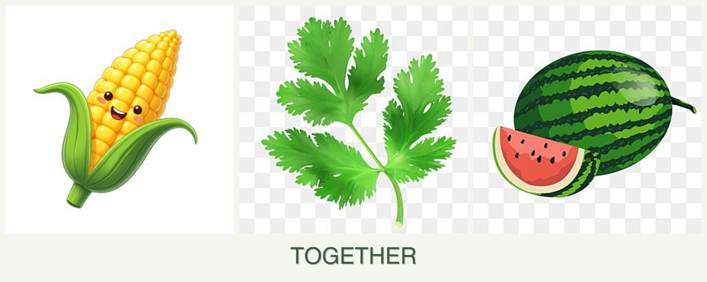 Can you plant corn, parsley and melons together?