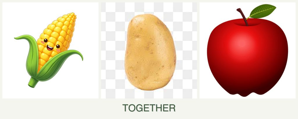 Can you plant corn, potatoes and apples together?