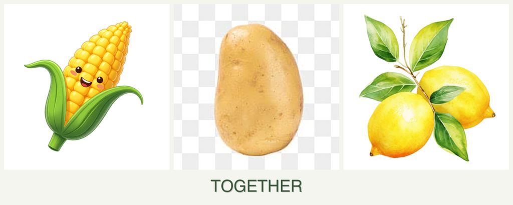 Can you plant corn, potatoes and lemons together?