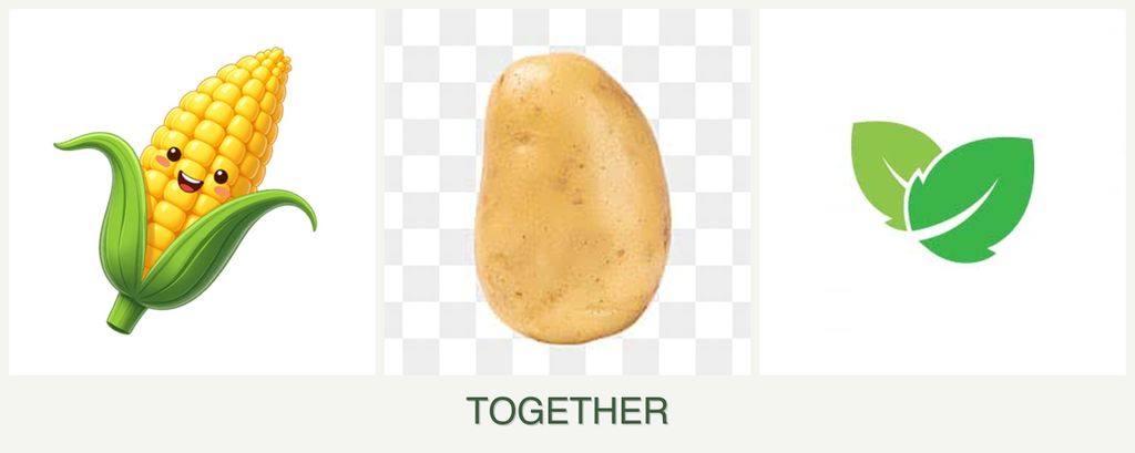 Can you plant corn, potatoes and mint together?