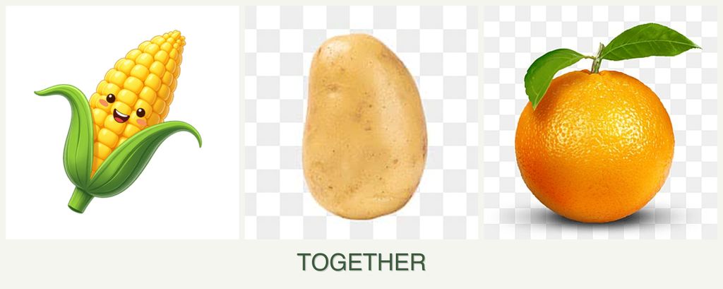 Can you plant corn, potatoes and oranges together?