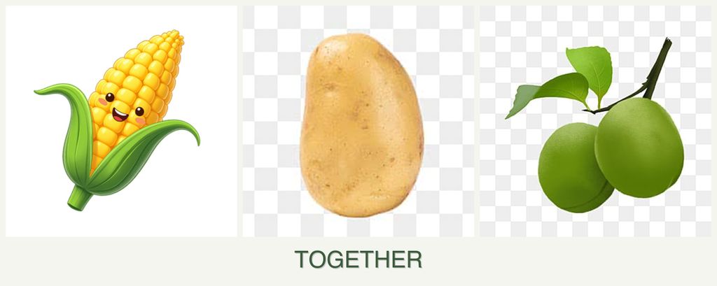 Can you plant corn, potatoes and plums together?