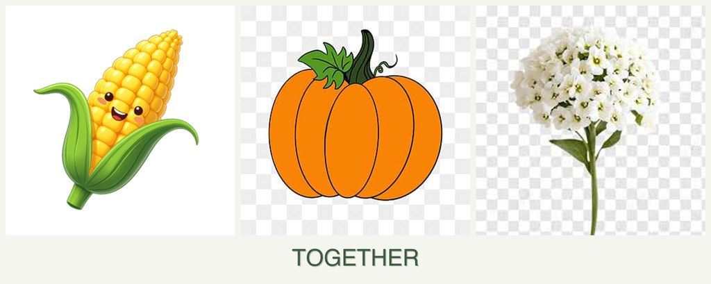Can you plant corn, pumpkin and alyssum together?