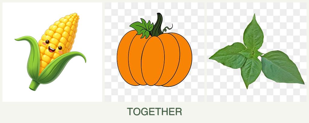 Can you plant corn, pumpkin and basil together?