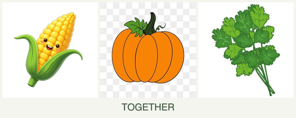 Can you plant corn, pumpkin and cilantro together?