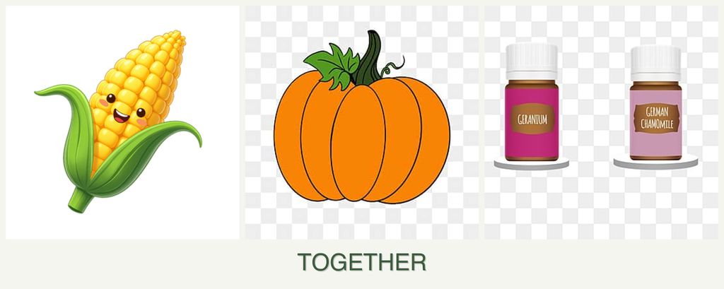 Can you plant corn, pumpkin and geraniums together?