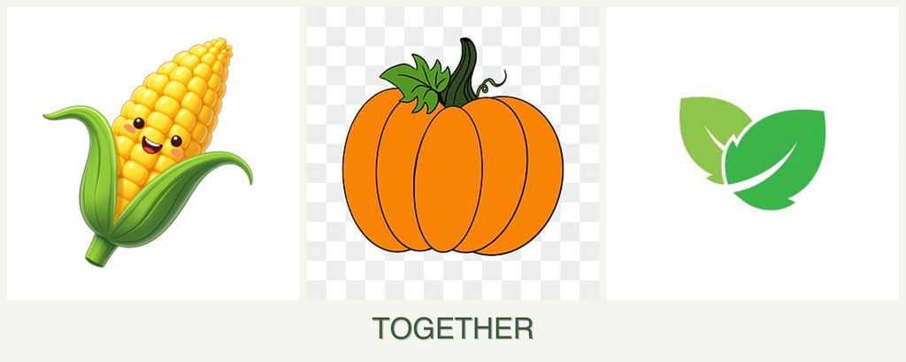 Can you plant corn, pumpkin and mint together?