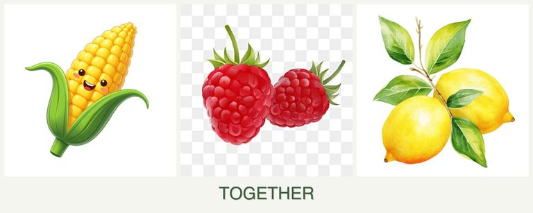 Can you plant corn, raspberries and lemons together?