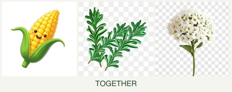 Can you plant corn, rosemary and alyssum together?