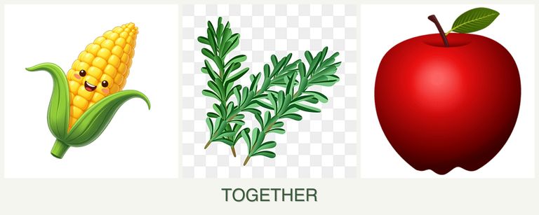 Can you plant corn, rosemary and apples together?