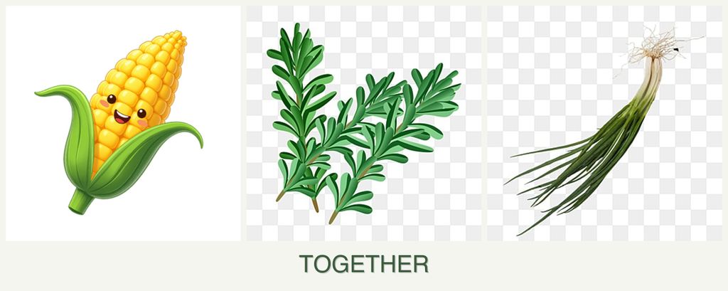 Can you plant corn, rosemary and chives together?