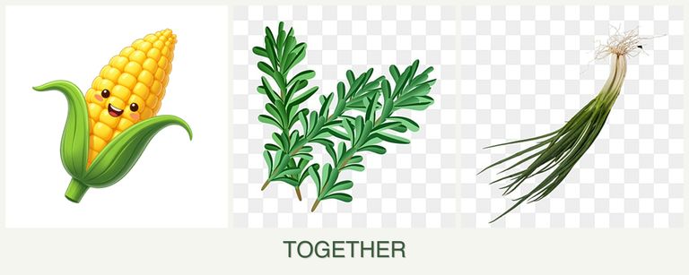 Can you plant corn, rosemary and chives together?