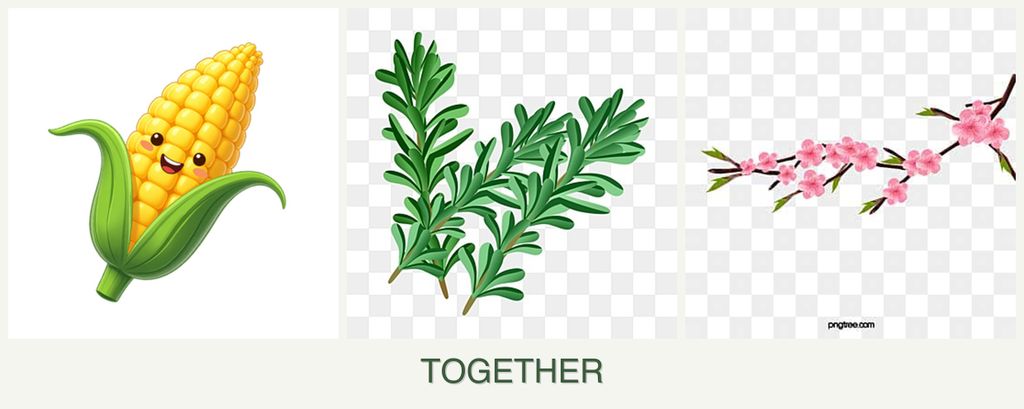 Can you plant corn, rosemary and peaches together?