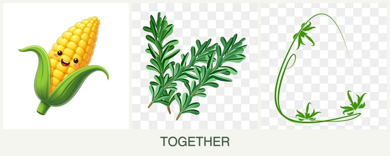 Can you plant corn, rosemary and tarragon together?