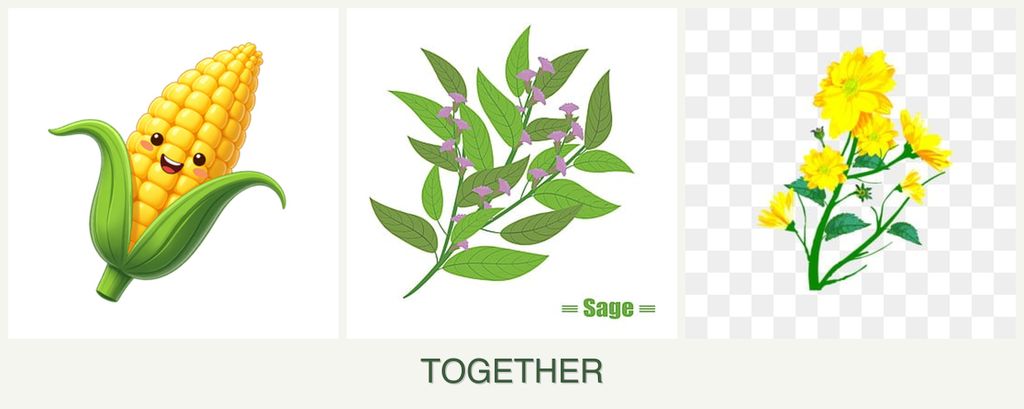 Can you plant corn, sage and calendula together?