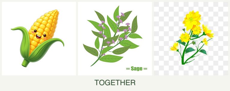 Can you plant corn, sage and calendula together?