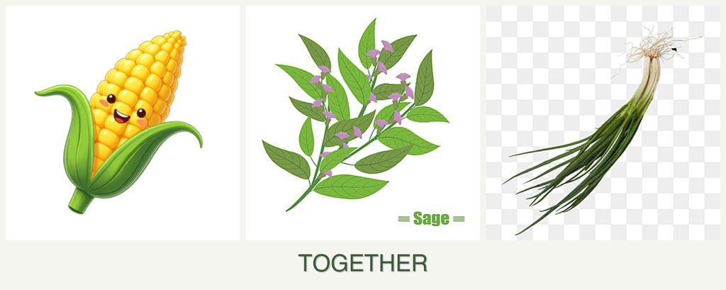 Can you plant corn, sage and chives together?