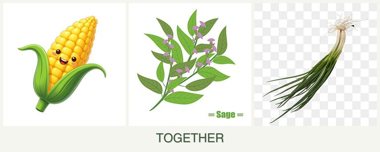Can you plant corn, sage and chives together?