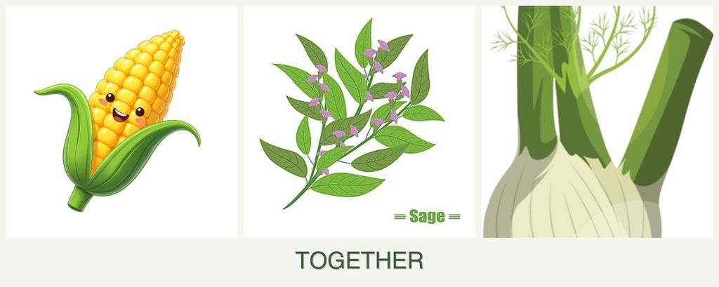 Can you plant corn, sage and fennel together?