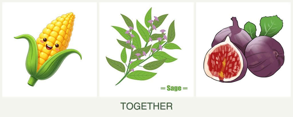 Can you plant corn, sage and figs together?
