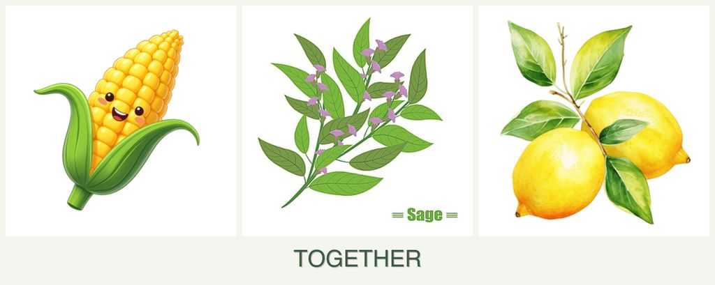 Can you plant corn, sage and lemons together?