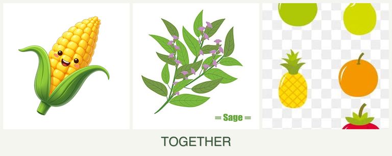Can you plant corn, sage and pears together?