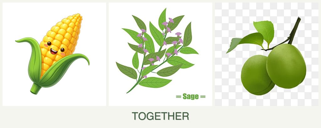Can you plant corn, sage and plums together?