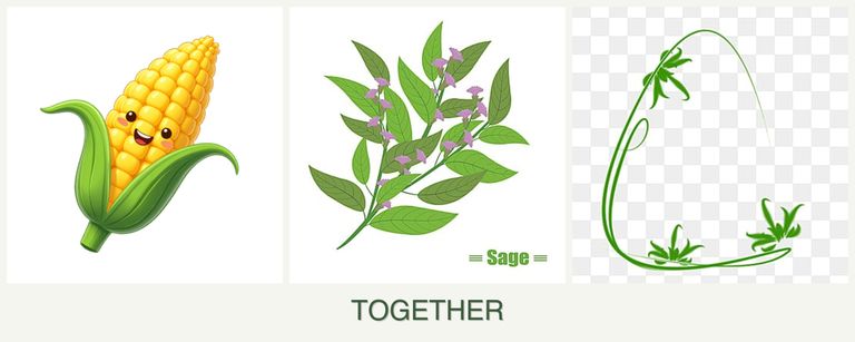 Can you plant corn, sage and tarragon together?