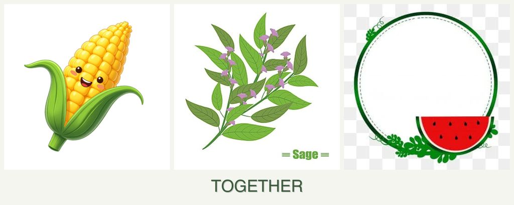 Can you plant corn, sage and watermelons together?