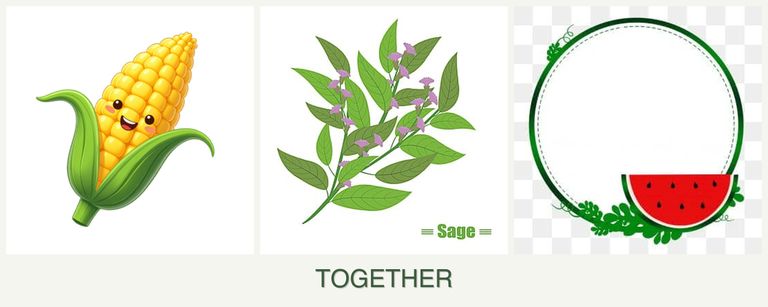 Can you plant corn, sage and watermelons together?