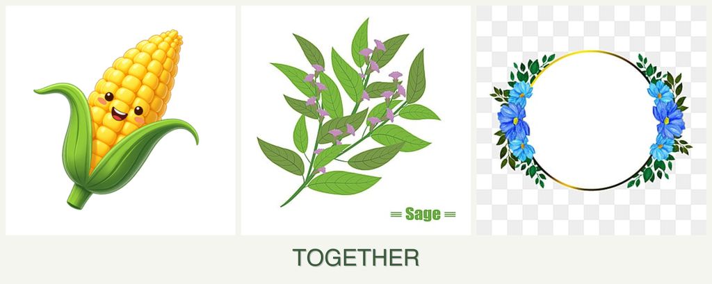Can you plant corn, sage and zinnias together?