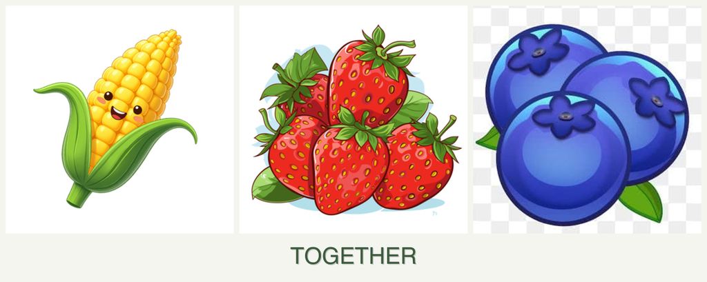 Can you plant corn, strawberries and blueberries together?