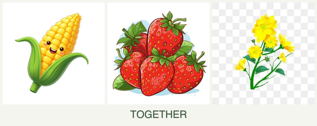 Can you plant corn, strawberries and calendula together?